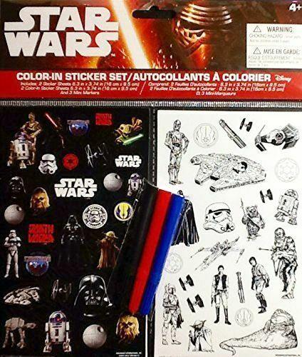 Star Wars Color-In Sticker Set with Mini Markers - New! | Comic Books ...