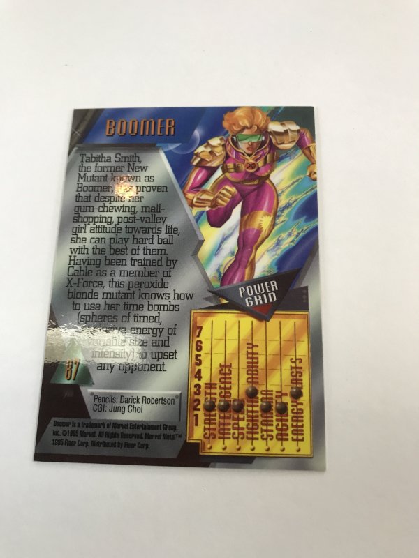 BOOMER #87 card : Marvel Metal 1995 Fleer Chromium; NM/M X-men SPIDER-MAN, base