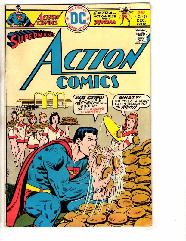 Lot Of 4 Action Comics Feat. Superman DC Comic Books # 451 452 453 454  J268