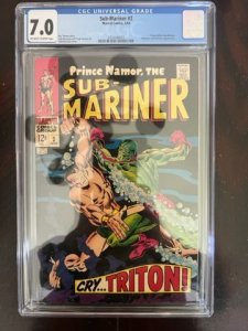 Sub-Mariner #2 (1968) - CGC 7.0 !