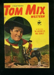 TOM MIX WESTERN #38 1951-MOVIE PHOTO COVER-FAWCETT VG