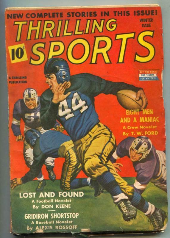 Thrilling Sports Pulp Winter 1943- Football cover VG