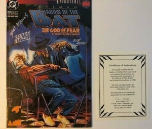 DC Comics 1993 Shadow of the Bat signed COA Bret Blevins VF/NM (SIC008)