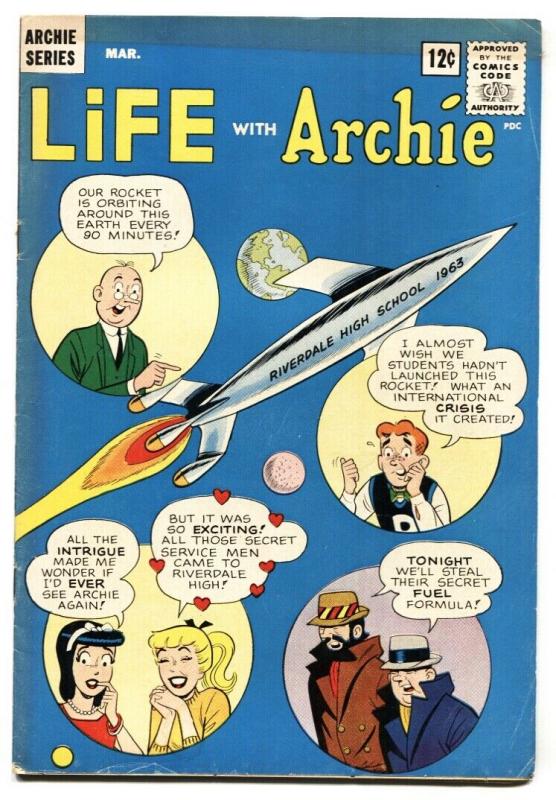 Life With Archie #19 Betty-Veronica-rocket ship-Von Braun-FN