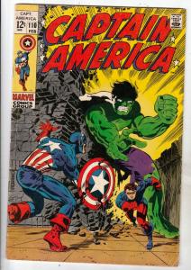 Captain America #110 (Feb-69) VG/FN+ Mid-Grade Captain America