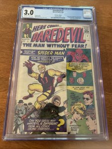 Daredevil (1964) # 1 (CGC 3.0 OWP) 1st App Daredevil • Rare UK Edition