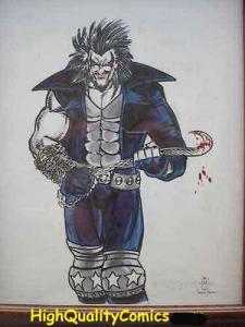 LOBO Original art by Greg Espinoza, Bloody Hook & chain, Maim