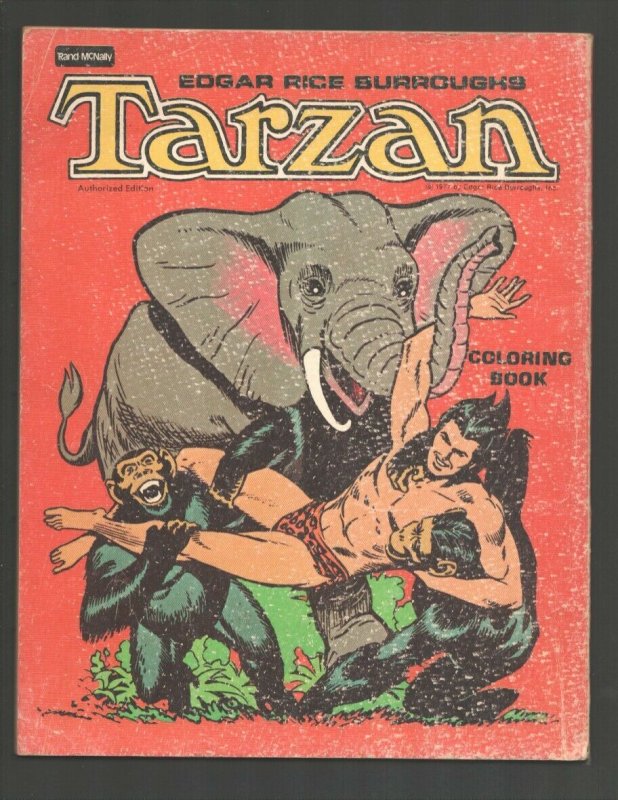 Tarzan Coloring Book #C1864 1977-Edgar Rice Burroughs-Russ Manning cover & ti...