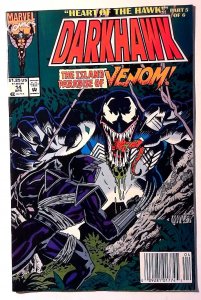 Darkhawk #14 (1992) Marvel Comics Newsstand Venom 1st Print Comic Book