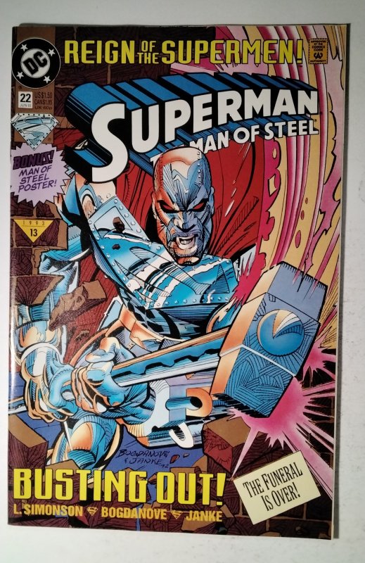 Superman: The Man of Steel #22 (1992) DC Comic Book J759