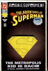 Adventures of Superman #501 Die-cut cover (1993) Superboy