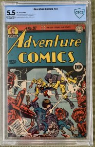 Adventure Comics #97 (1945) CBCS 5.5 -- Simon and Kirby Sandman cover; Like CGC
