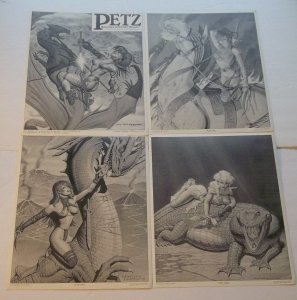 7 Petz Artwork Plates 1989 Beauties and their Beasts Portfolio Fastner/Larson