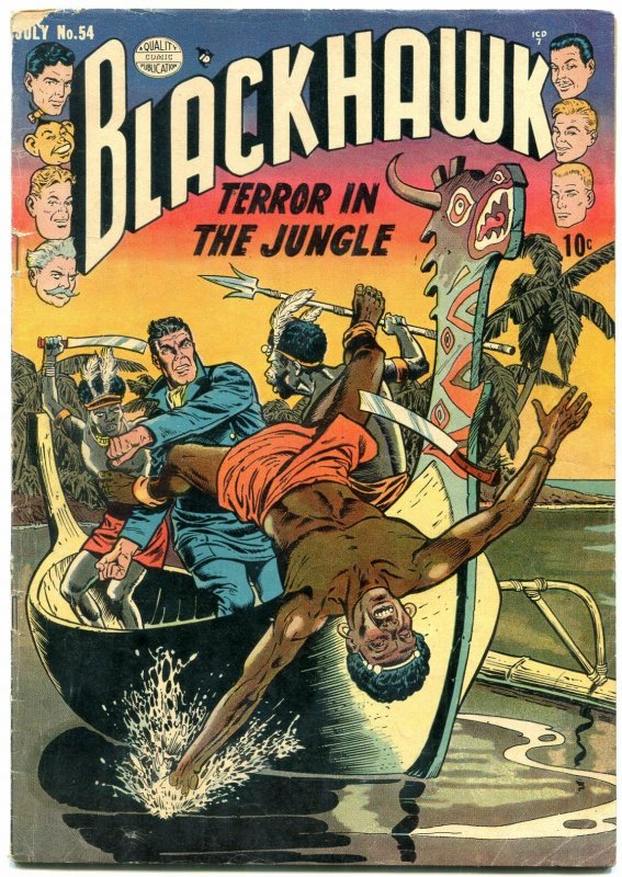Blackhawk #54 1952- Reed Crandall- Golden Age Comic VG-