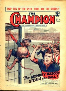 Champion 10/25/1930-U.K. published-dime novel-monkey cover & story-VG/FN