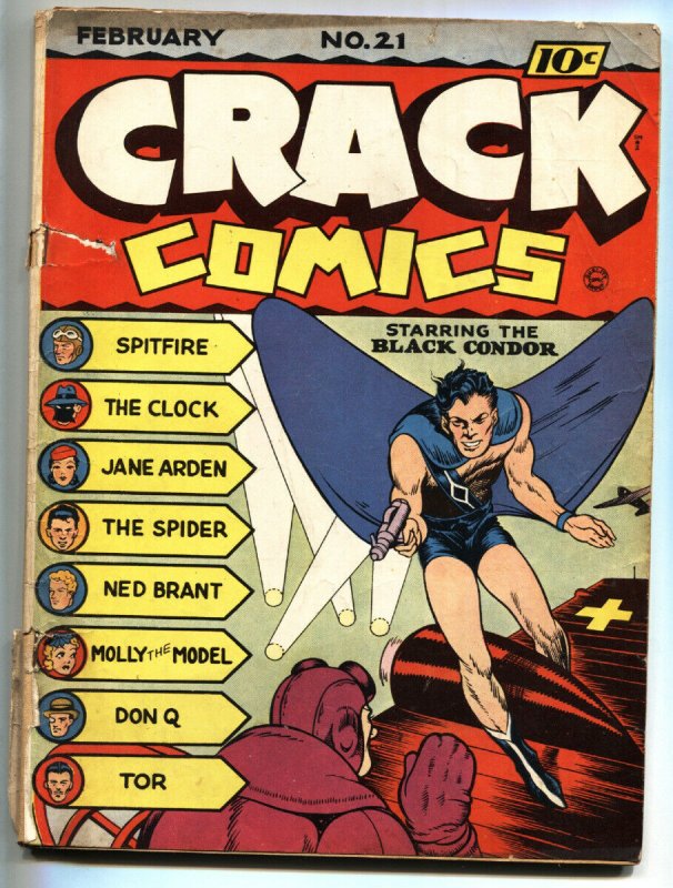 Crack Comics #21 1942-Lou Fine- Black Condor Golden-Age comic book