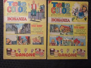 1966 TELE COLOR Spanish Comic Section #179 180 VG- 3.5 Bonanza / Bugs Bunny 14pg