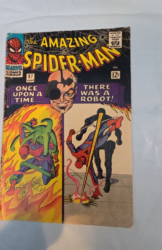 The Amazing Spider-Man #37 (1966)once upon a time a robot see description