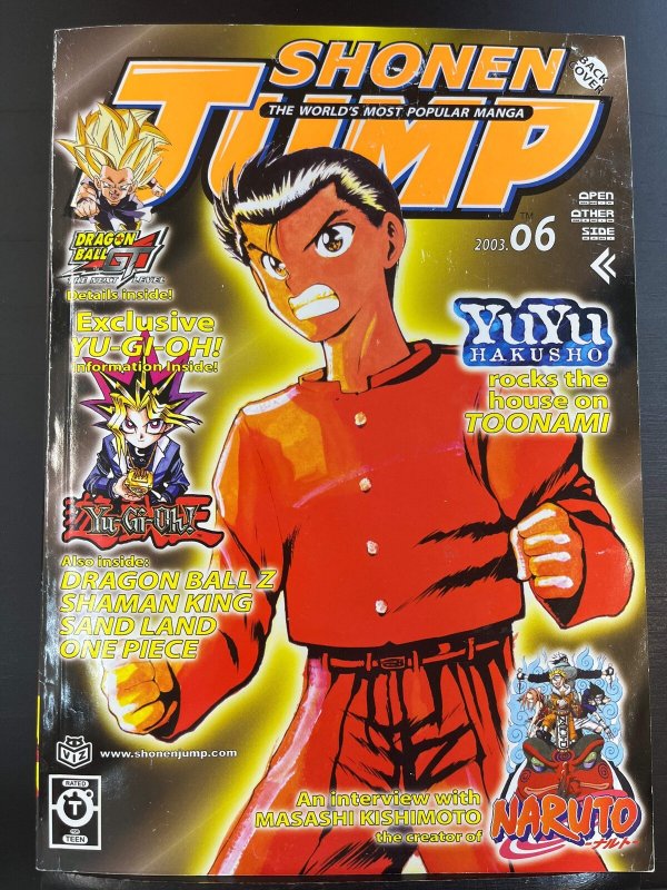 Shonen Jump #6 (Volume 1, Issue 6) June 2003 - YuYu Hakusho cover (damaged)