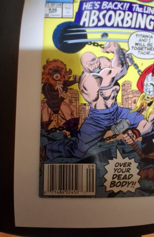 The Mighty Thor #436 (1991) Very Good Condition