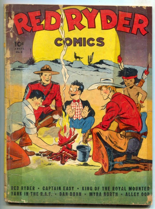 Red Ryder #6 1942- 1st DELL ISSUE- rare western FAIR 