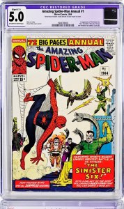 Amazing Spider-Man Annual #1 CGC Graded 5.0 1964 Marvel VG/FN