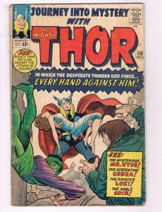 Journey Into Mystery #110 VG Marvel Silver Age Comic Book Thor Loki Avengers BN2