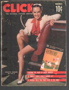 Click 11/1940-Paulette Goddard cheesecake cover-Japan Plans to Conquer The Wo...