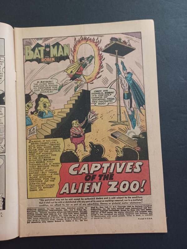 Detective Comics #326 - Batman - Robin - sci-fi - 1964 - FN