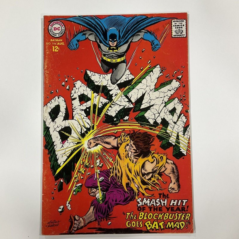 BATMAN 194 VG VERY GOOD 4.0 DC COMICS