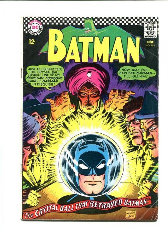 BATMAN 192-1967-CRYSTALL BALL COVER VG