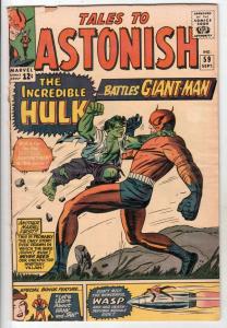 Tales to Astonish #59 (Sep-64) VG/FN Mid-Grade Giant Man, Wasp