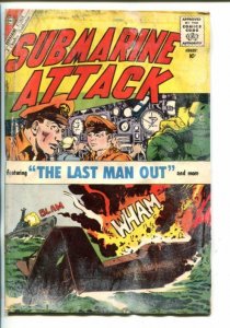 SUBMARINE ATTACK  #3-1950'S-CHARLTON -ERROR COMIC-JUST MARRIED-fr