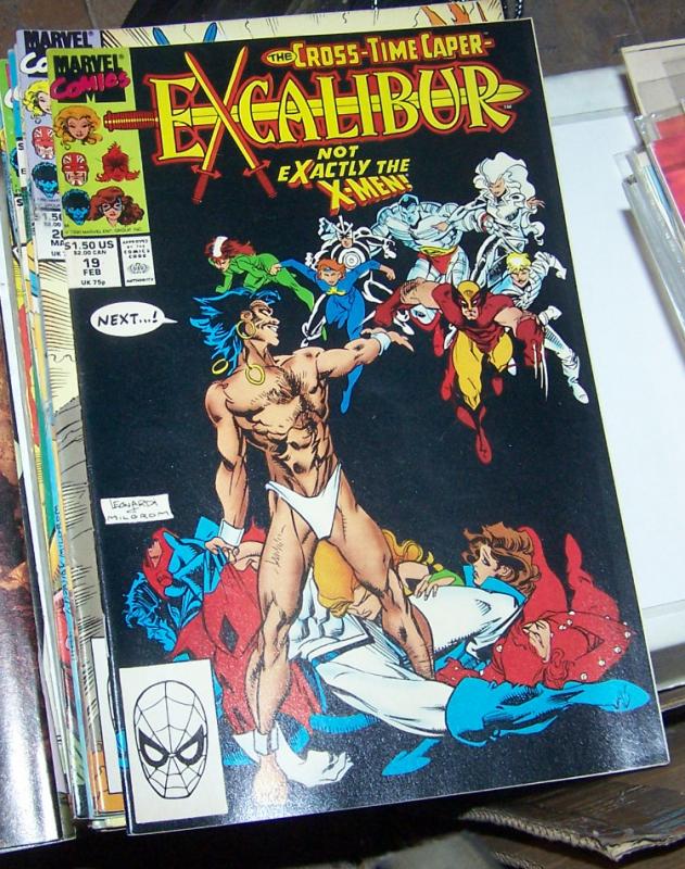 EXCALIBUR # 19  1990 MARVEL CROSS TIME CAPER PT 8+ X MEN PHOENIX NIGHTCRAWLER