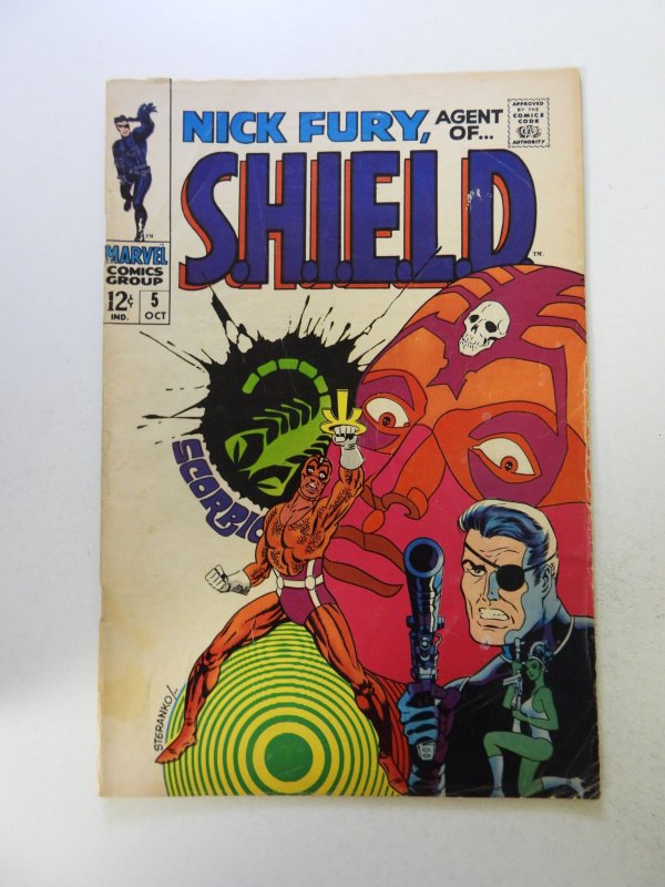 Nick Fury, Agent of SHIELD #5 (1968) VG condition date stamp front cover