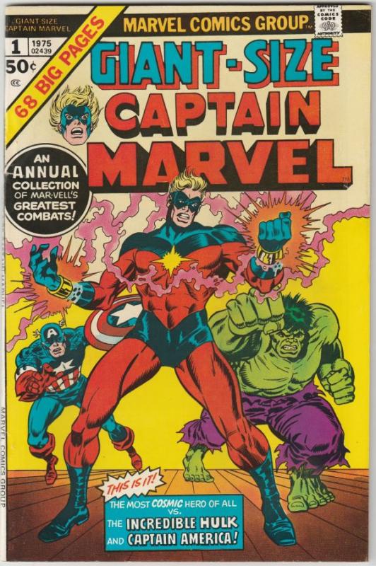 Giant-Size Captain Marvel #1 (Dec-75) VF/NM- High-Grade Captain Marvel, Rick ...