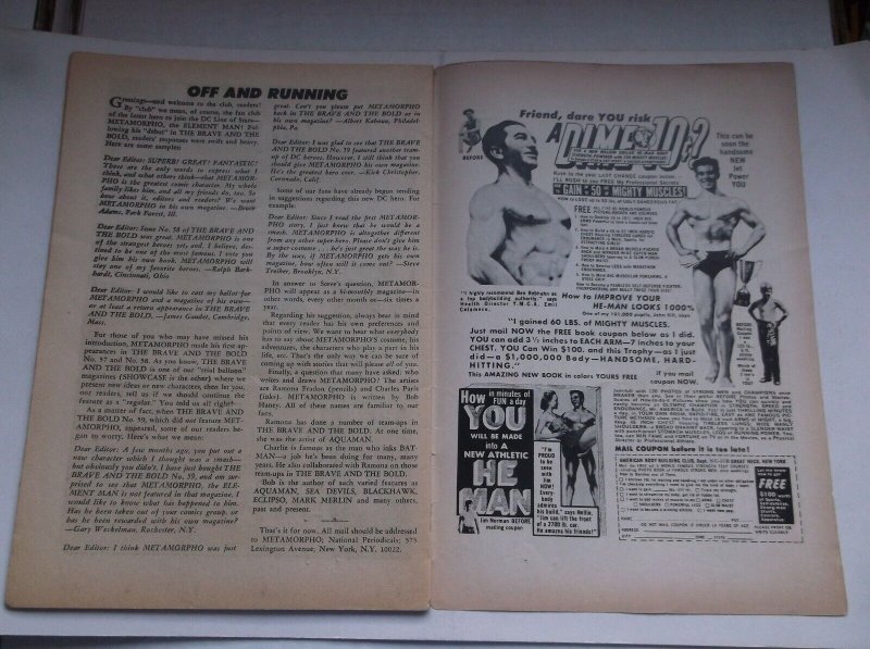 DC: METAMORPHO, THE ELEMENT MAN #1, ATTACK OF THE ATOMIC AVENGER, 1965, VG-!!!