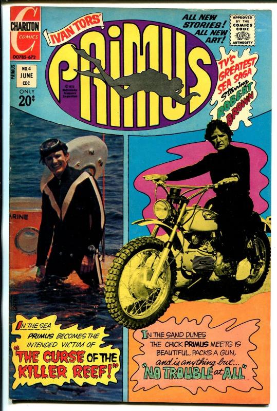 Primus #4 1972-Charlton-Ivan Tors-Robert Brown-motorcycle-VF