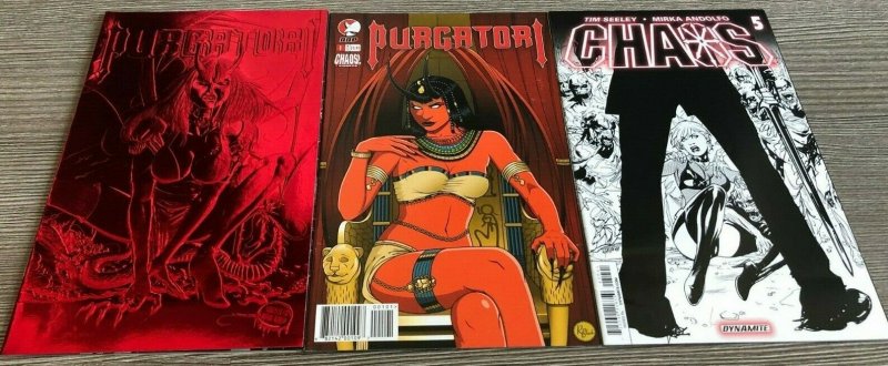 PURGATORI : VAMPIRE'S MYTH #1 (Chaos!) & #1 (DDP) - Three (3) Issue Comic Lot