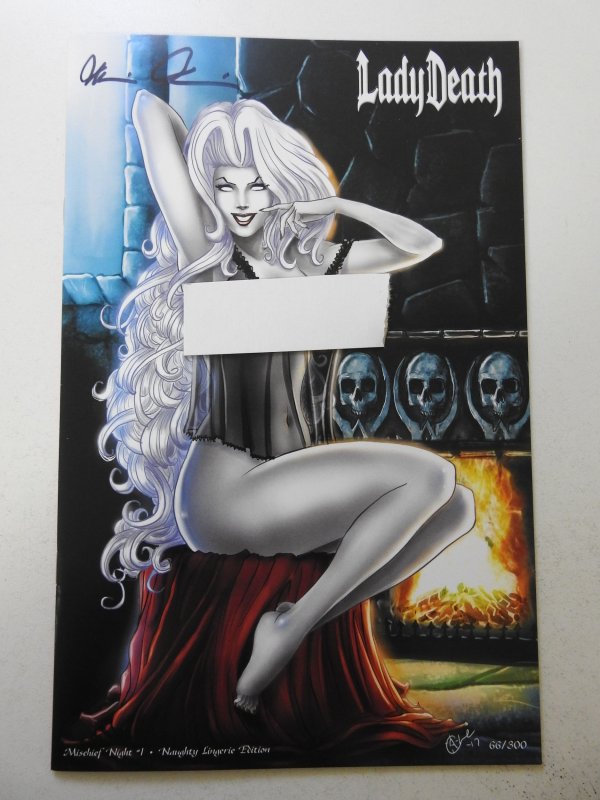Lady Death Mischief Night #1 Naughty Linjerie Edition NM Cond! Signed W/ COA!