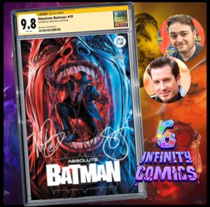 ABSOLUTE BATMAN #19 SS CGC 9.8 ? 2x SIGNED BY MARK BROOKS & SNYDER FOIL TRADE