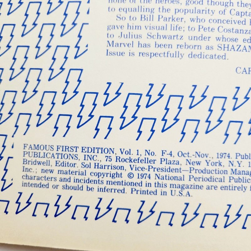 DC Famous First Ed. WHIZ COMICS #F-4 FN+ (1974) CAPT MARVEL SHAZAM Treasury Size