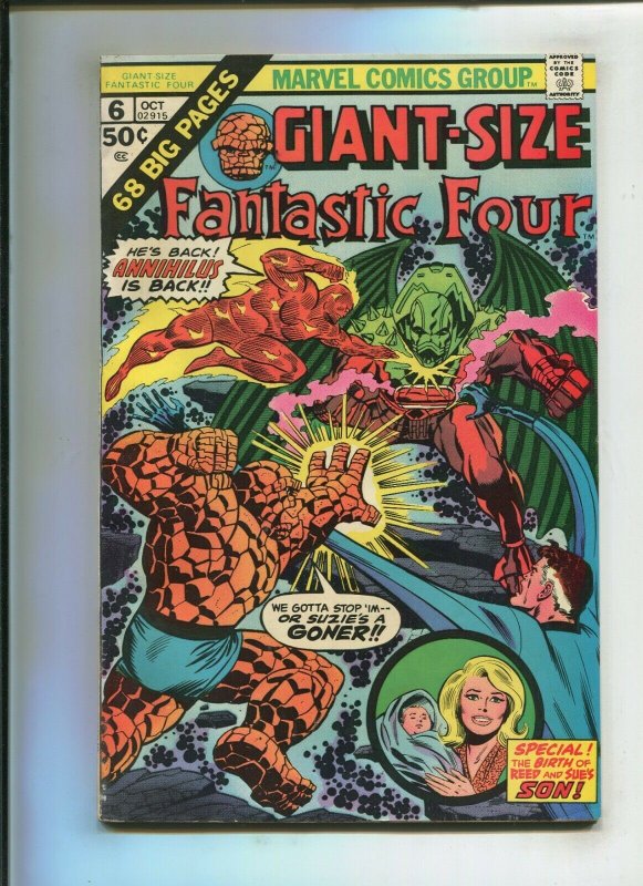 GIANT-SIZE FANTASTIC FOUR #6 (7.0/7.5) ANNIHILUS!! 1975