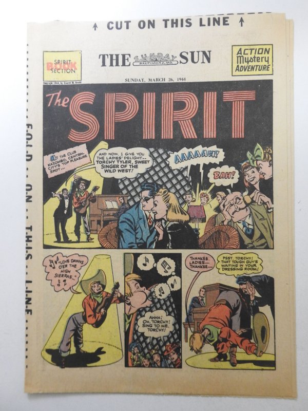 The Spirit #200 (1944) Newsprint Comic Insert Rare!