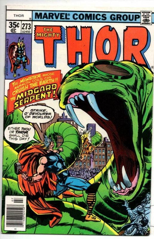 THOR #273 VF/NM God of Thunder Buscema Serpent 1966 1978, more Thor in store  