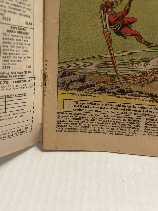 Mystery In Space #79 COVER DETACHED