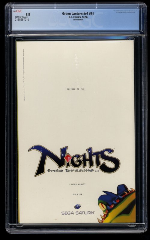 Green Lantern (1990) #81 CGC NM/M 9.8 White Pages Deluxe Edition!