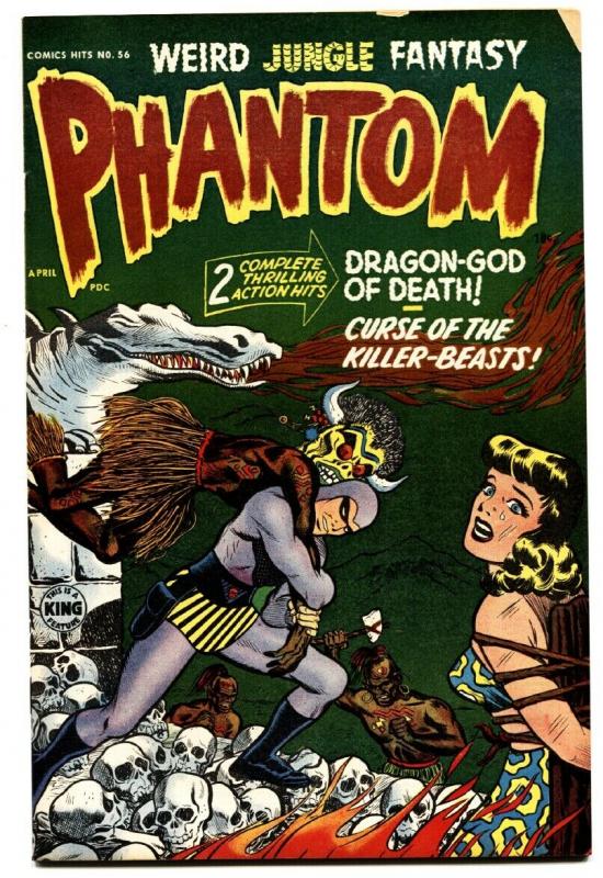 Harvey Comics Hits PHANTOM #56-1952-Jungle Skull Bondage cover