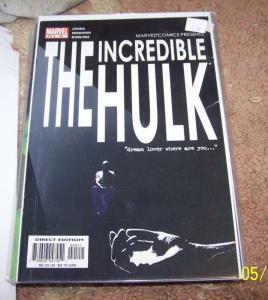 Incredible Hulk comic # 45 (Nov 2002, Marvel) bruce jones +agent pratt returns