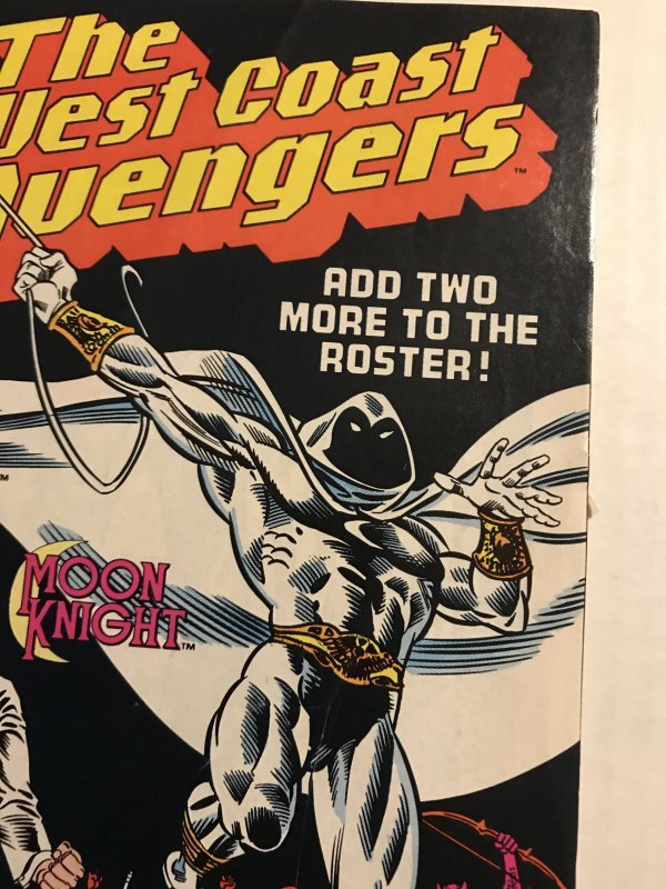 West Coast Avengers #21 : Marvel 8/87 Gd/VG; MOON KNIGHT, DR. PYM story